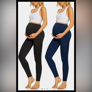 NWOT Maternity Leggings Over The Belly Butt Lift - Buttery
Soft 2 Pack